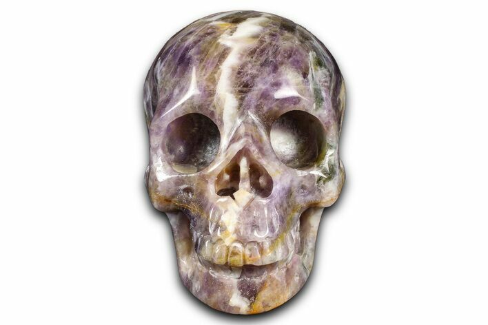 Realistic Chevron Amethyst Skull #382104